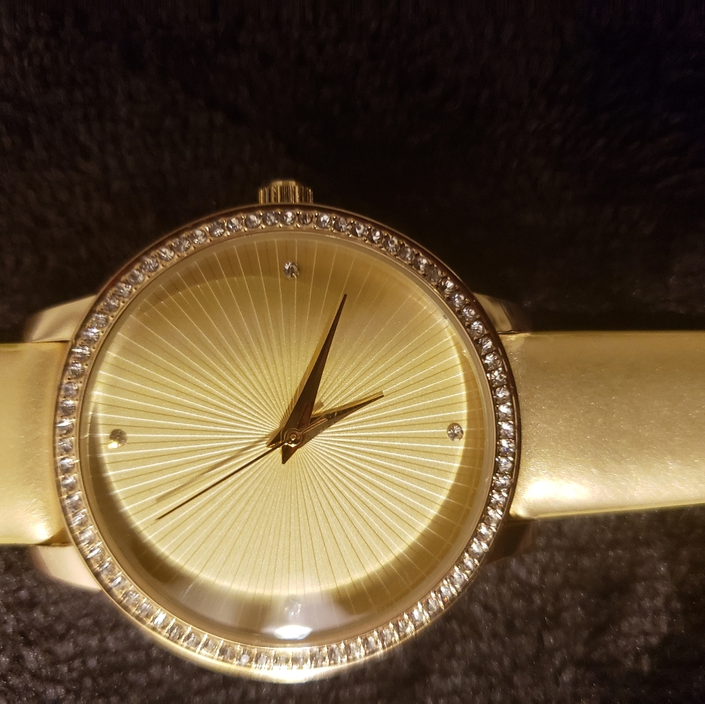 Croton Gold Tone Crystal Accent Women's Watch
